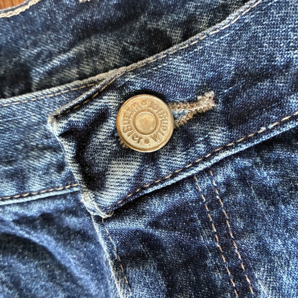 Wrangler Carpenter Jeans Women 42x30 Blue Excellent Workwear High Rise Utility - Picture 6 of 10